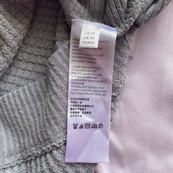 We the Free People Gray Santa Clara Gray Thermal Waffle Knit Long Sleeve Top XS - Picture 5 of 8